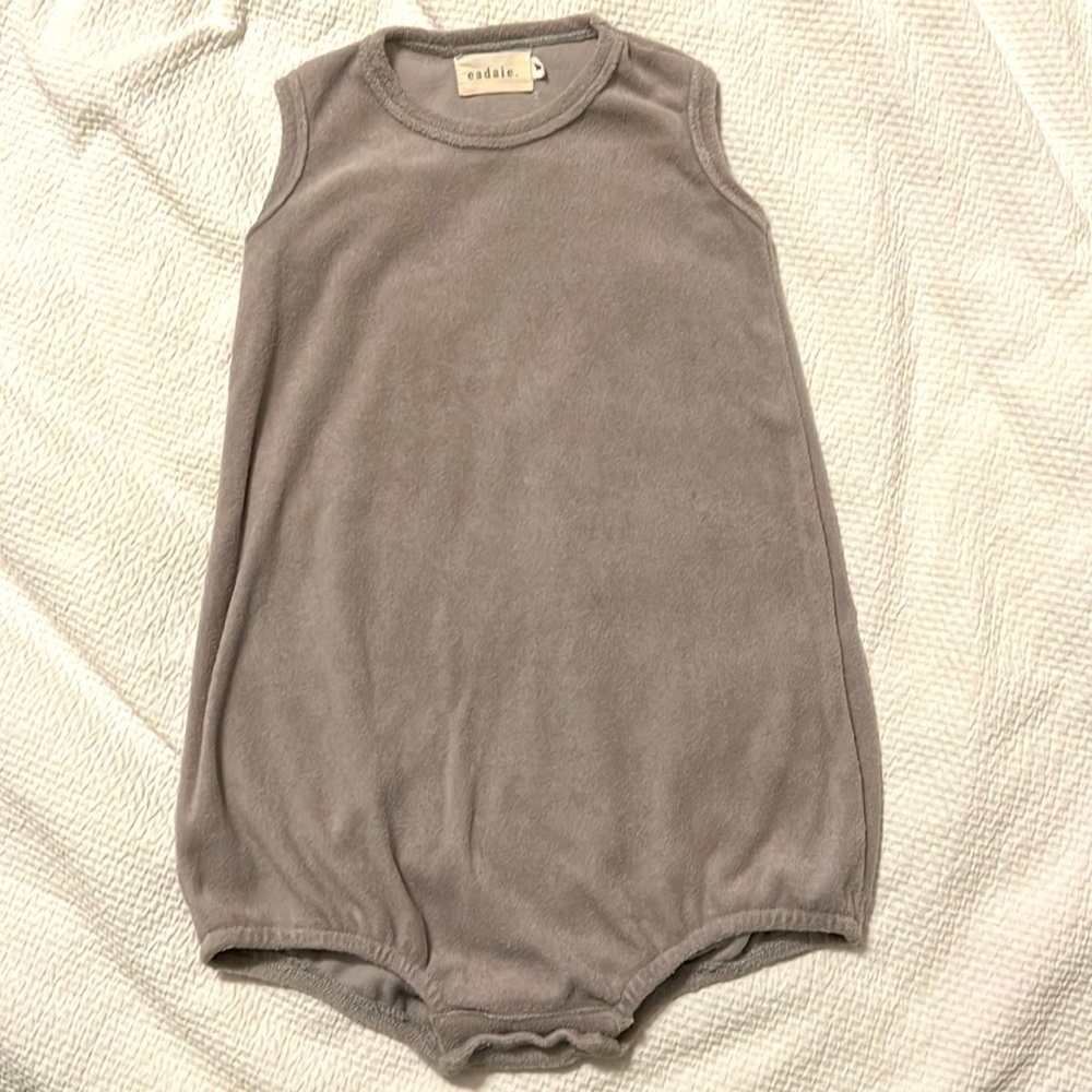 Grey Terry Romper